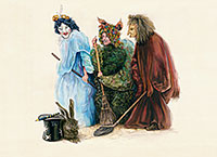 drei Hexen mit Duerer-Hase